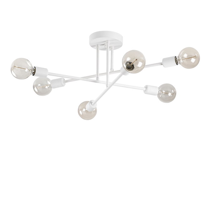 Opviq Flower - 175 Lámpara de Araña Blanca de Metal